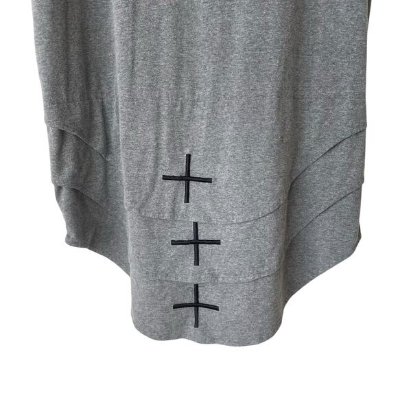 Homme + Femme Los Angeles Men’s T-Shirt Round Hem Bottom Gray Black Size XXL - Picture 6 of 8